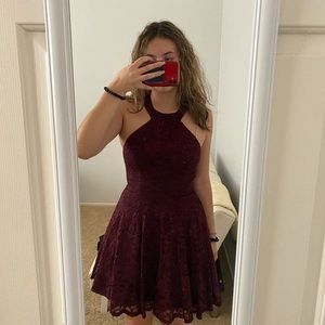 B. Smart Burgundy Dress